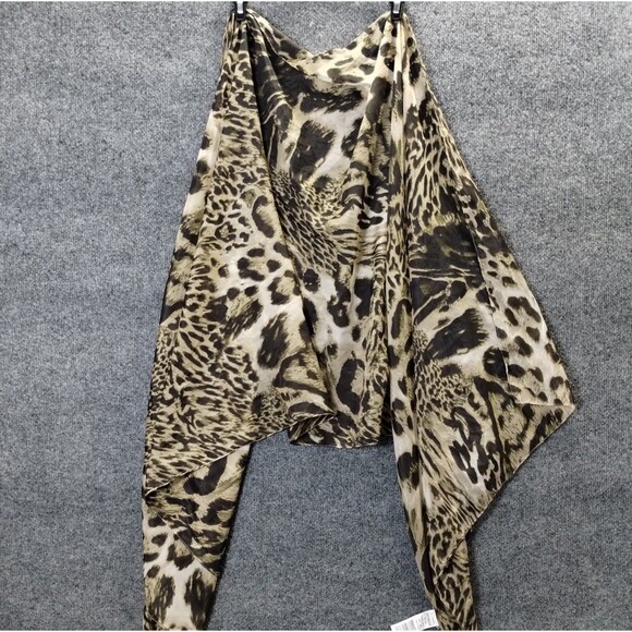 MNG Scarf 100% Polyester NWT Animal Leopard Print Stylish - Picture 3 of 4
